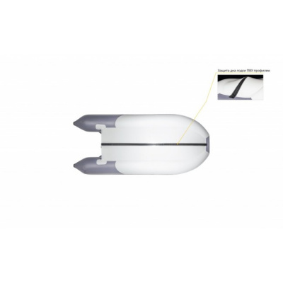 Лодка ПВХ Ривьера Компакт 3200 СК "Касатка" светло-серый/черный