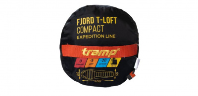 Спальный мешок кокон Tramp Fjord T-Loft Compact (левый) 200*80*50 см (-20°C)