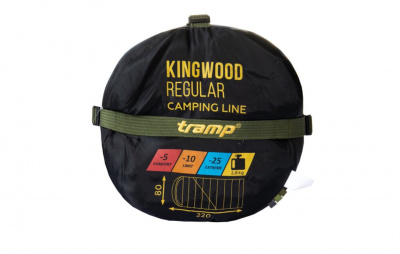 Спальный мешок одеяло Tramp Kingwood Regular (левый) 220*80 см (-25°C)